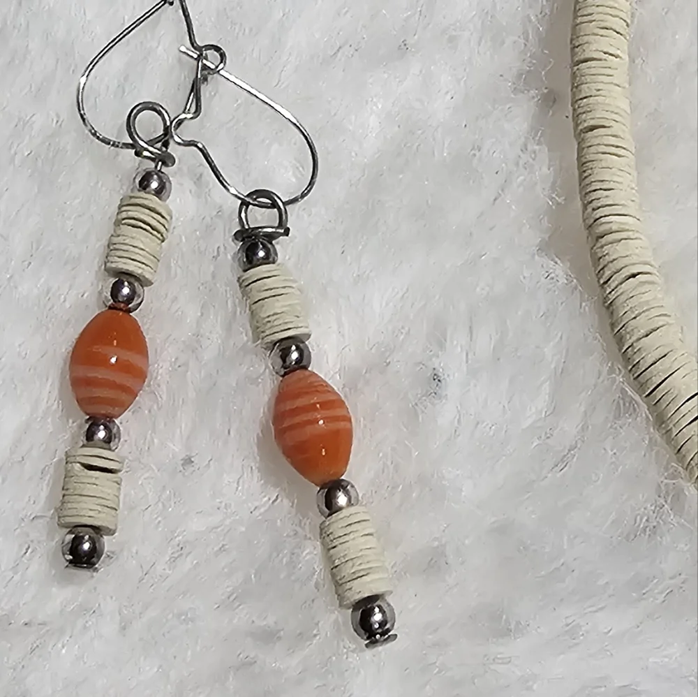 Puka Shell Jewelry Lot Necklace+Earring+Bracelet